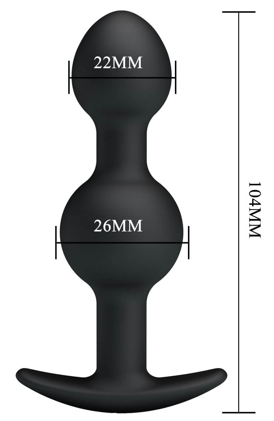 Ergonomické anální kuličky pro extra stimulaci rozměry (1)